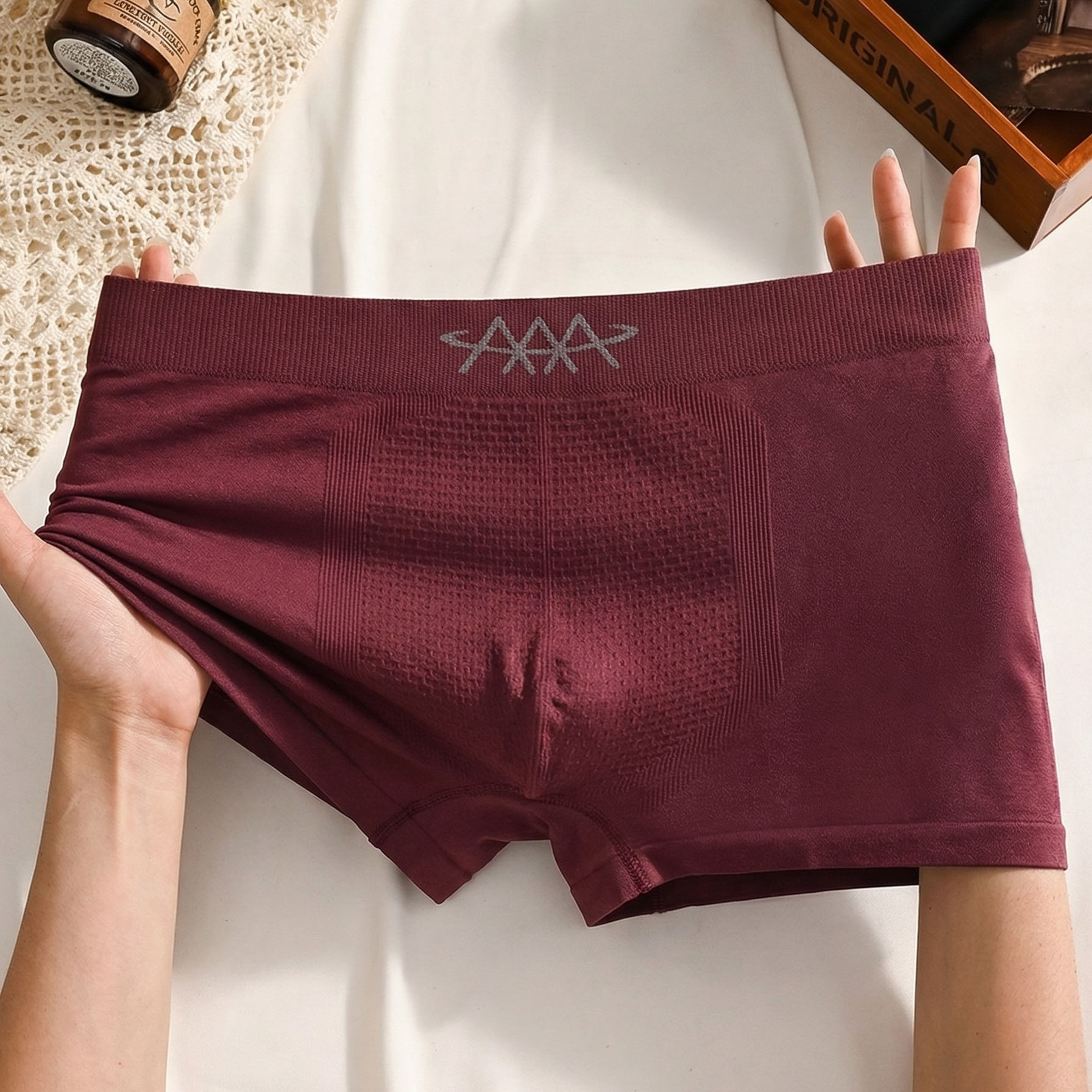 Boxer Shorts Modal - 1枚入り、伸縮性のあるメンズボクサーパンツ、シームレス、ソフトな肌触り、セクシーでスリムなデザイン、吸湿速乾性に優れた下着。