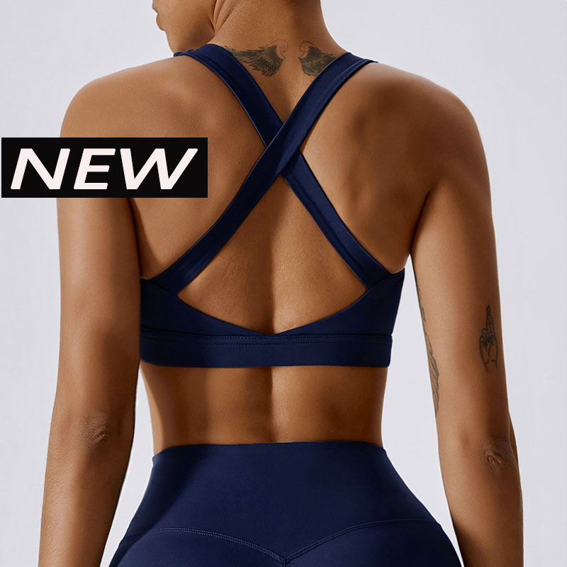 Quick Dry Underwear - 女性のためのセクシーな背中の開いたスポーツブラ,タイトなトップ,Uネック,クロスバック,ヨガ,ランジェリー,ジム,トレーニングウェア