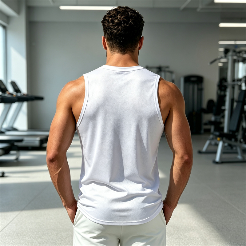 新作 メンズ 夏用 通気性メッシュ素材 ノースリーブ ベスト - Undershirt Crew Neck のレビューと価格
