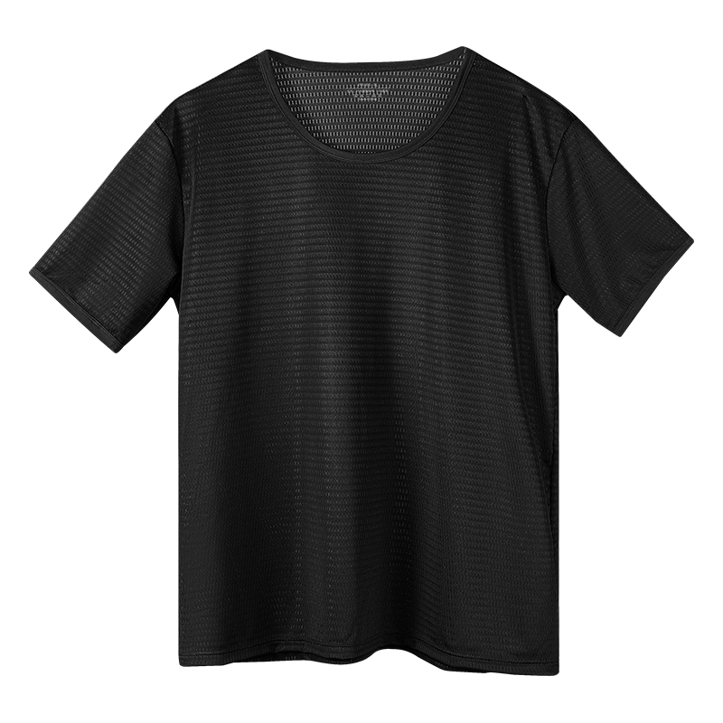 メンズ アイスシルク シームレス Tシャツ、無地のクルーネッ - Undershirt Crew Neck のレビューと価格