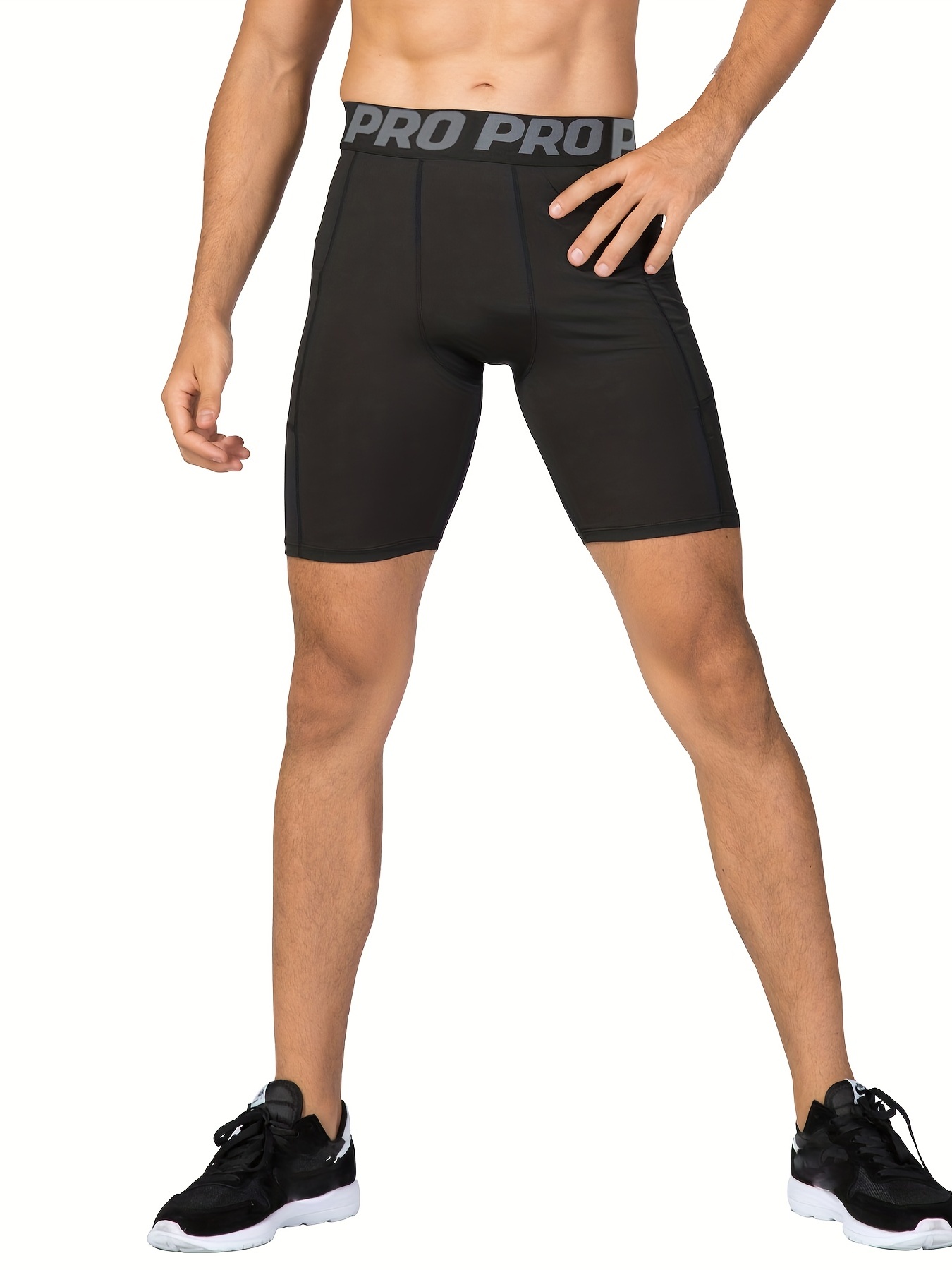ポケット付きコンプレッションショーツ,スパンデックス,ランニ - Compression Shorts Athletes のレビューと価格