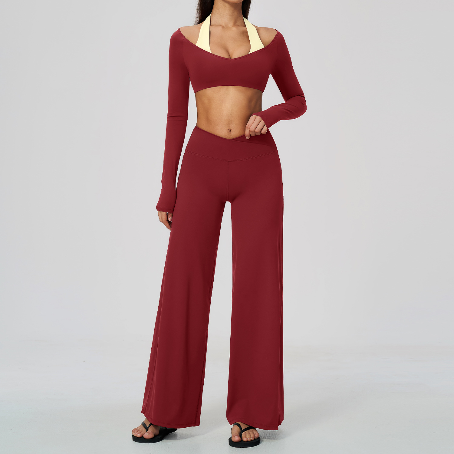 レディース2点セット、フィットネスウェア、ワークアウト用、ジ - Compression Long Pant のレビューと価格